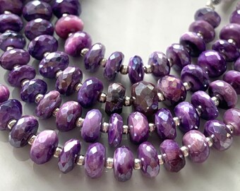 50 beads purple faceted washer 4x3 mm crystal