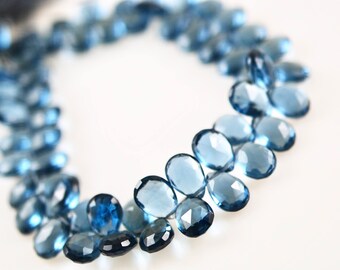 So Gorgeous Nice Color Super Sparkle Rose Cut Cabochon size 15x15 mm 10 pcs Men Made Stone London Blue Topaz Color QUARTZ