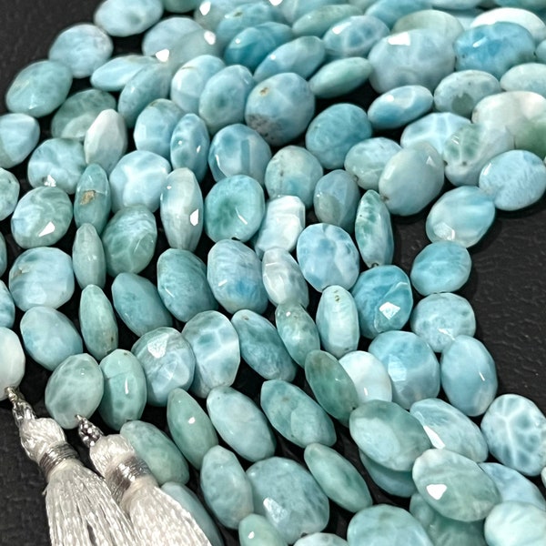 Larimar faceted ovals