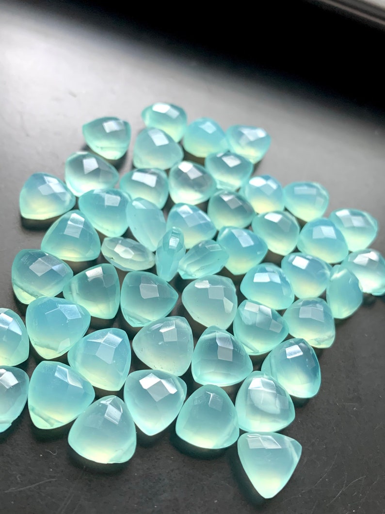 Aqua Chalcedony triangles