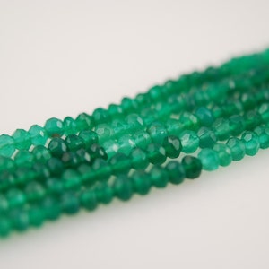 1/2 strand of shaded green onyx super quality image 4