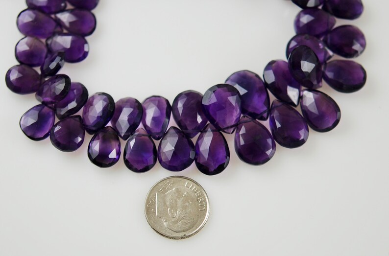 12 strand amethyst pears