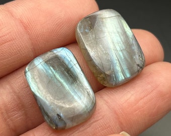 Incredible matching long labradorite rectangles limited quantity