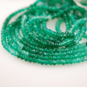 1/2 strand of shaded green onyx super quality image 3