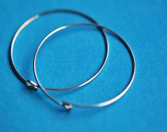25mm Sterling Silber Perlen Reifen 1 paar