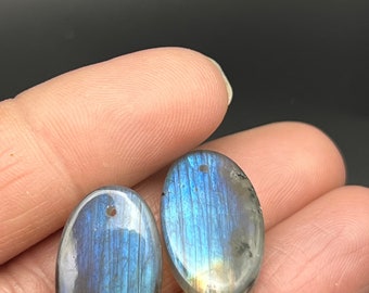 Incredible matching long labradorite ovals limited quantity