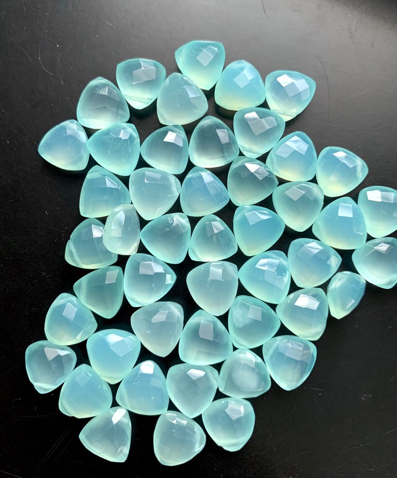 Aqua Chalcedony triangles
