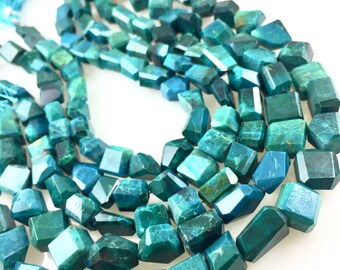 Chrysocolla faceted nuggets