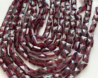 Faceted garnet rectangles