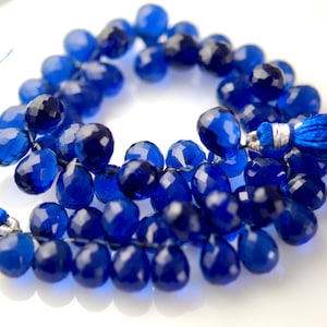 Gorgeous electric blue hydro quartz drops