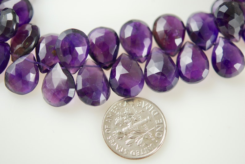 12 strand amethyst pears