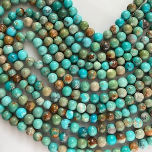 Arizona turquoise round beads small