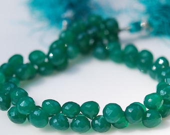 1/2 Strand of Green Onyx Onions  Briolettes