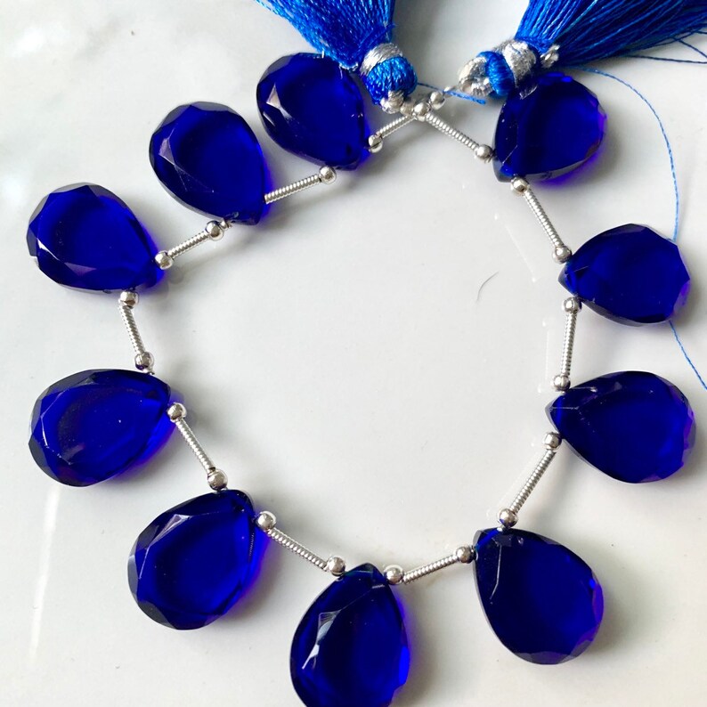 Gorgeous dark blue hydro quartz pears