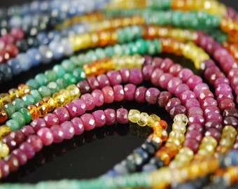 1/2 strand semi precious stone rondelles  - WHOLESALE PRICES   25.00