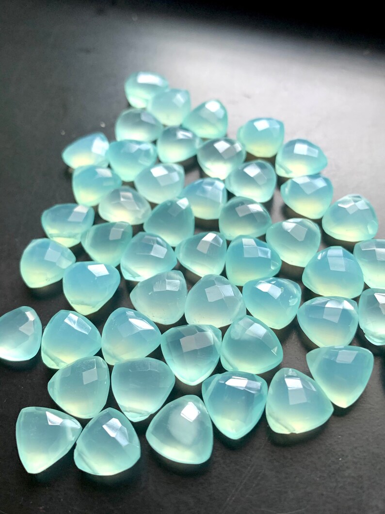 Aqua Chalcedony triangles