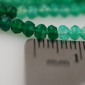 1/2 strand of shaded green onyx super quality image 5