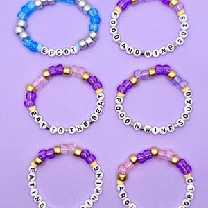 Epcot Food and Wine Festival inspired handmade friendship beaded bracelets - Eat to the Beat - Eat and Drink Around the World Squad