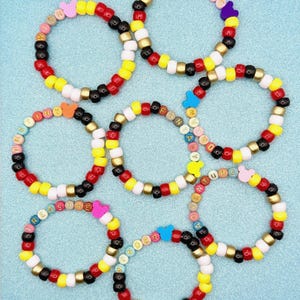 Handmade friendship beaded bracelet set bundle - Disney cruise inspired stacking stretch - Fish Extender - Fantasy Wish Wonder Dream Destiny