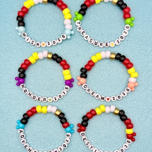 2026 Disney Cruise inspired handmade friendship beaded bracelets - DCL Adventure Wish Magic Fantasy Treasure Destiny Dream Wonder