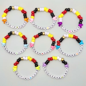 2025 Disney Cruise inspired handmade friendship beaded bracelets - DCL Fantasy Wish Magic Dream Wonder Treasure Destiny Adventure