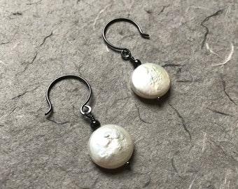 Coin Pearl Earrings