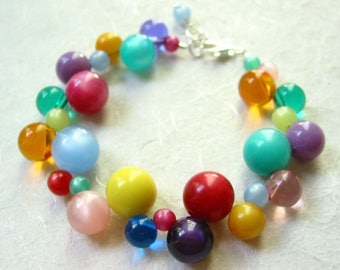 Rainbow Vintage Lucite Bracelet