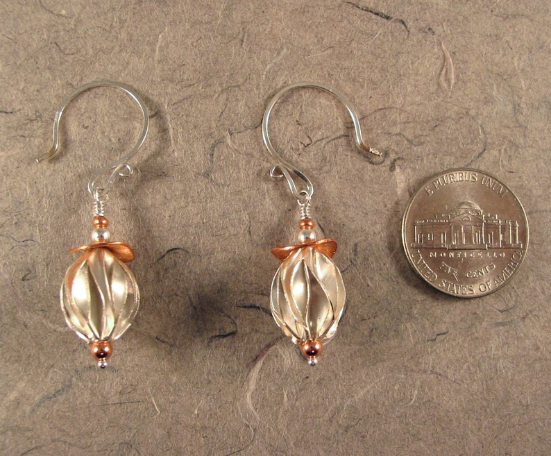 Thai Silver and Copper Earrings image 4
