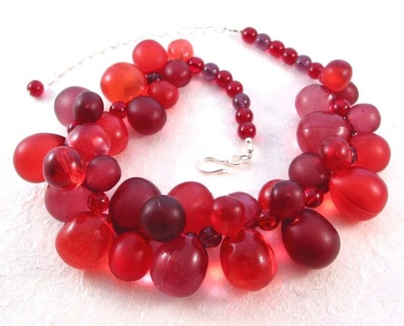 Red and Purple Grapes Necklace image 2