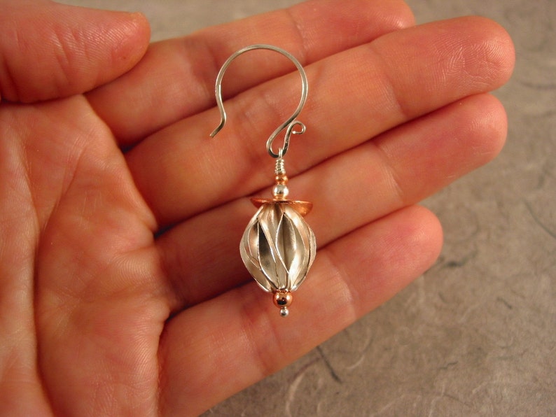 Thai Silver and Copper Earrings image 3