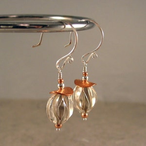 Thai Silver and Copper Earrings image 2