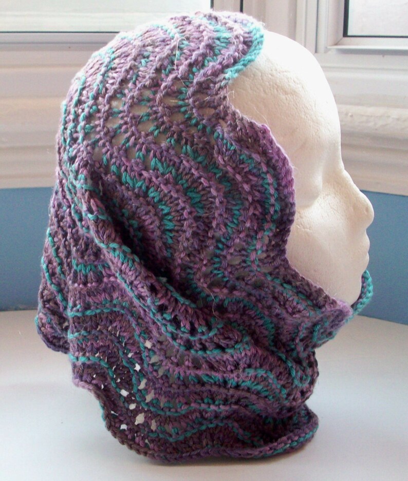 Knitted neck warmer cosy cowl warm collar shades of purple Etsy