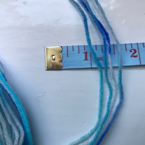 Unique sock yarn, hand painted, marine blue, turquoise with some white 100g image 6