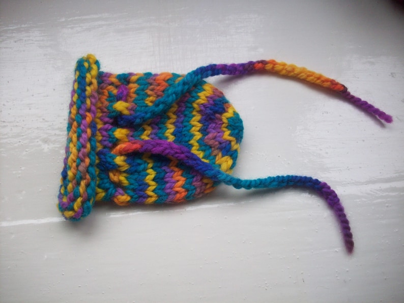 rune purse storage pouch small drawstring bag D/&D RPG coin pouch Hand knitted dice bag