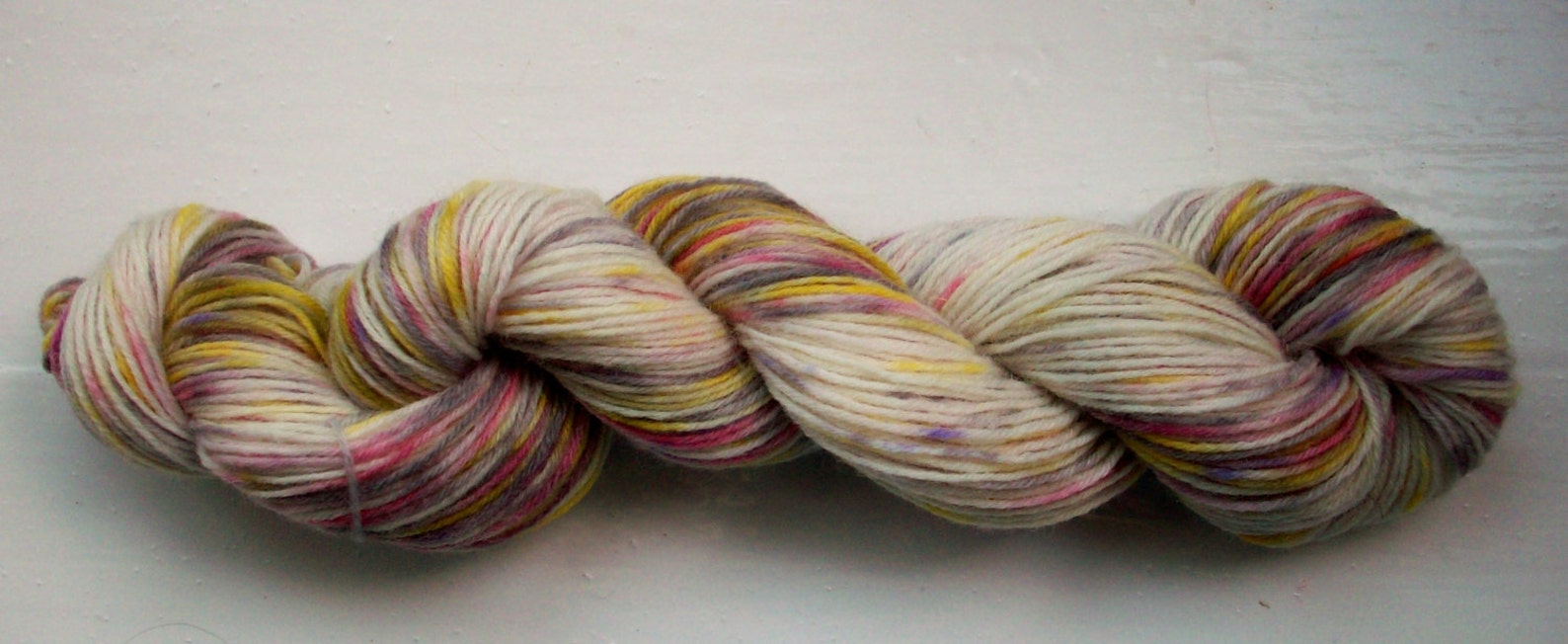 Sock Yarn Kit Unique Hand Painted Merino Purple Gold Crocus Etsy