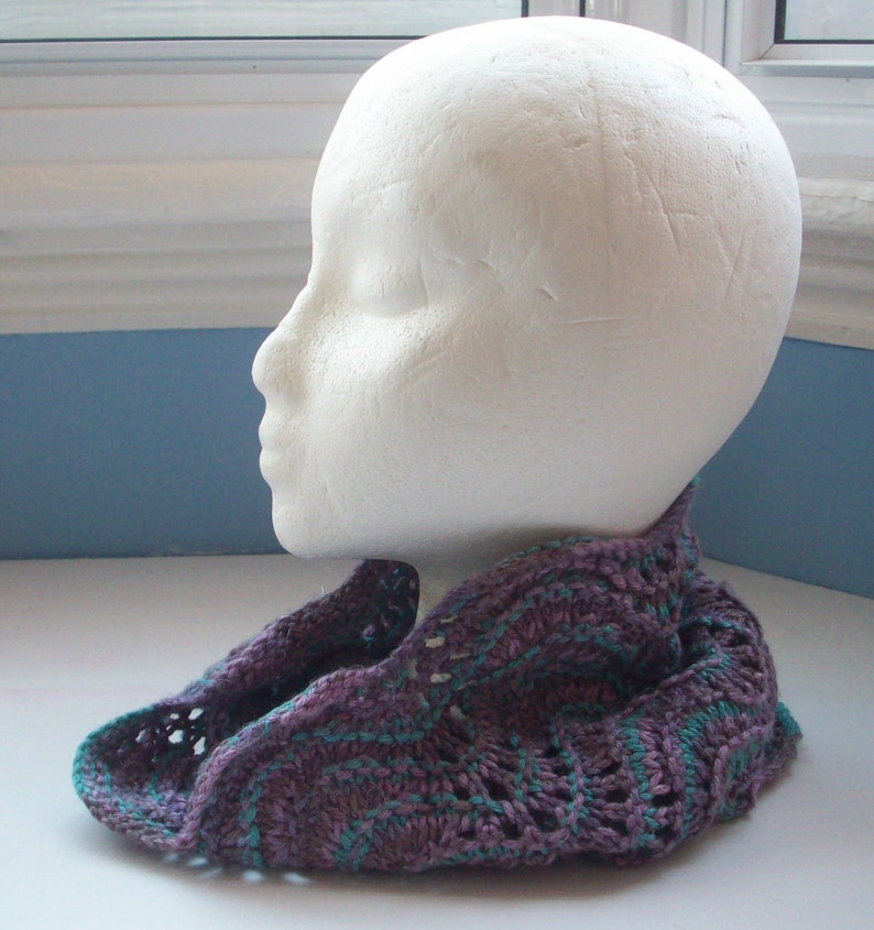 Knitted neck warmer cosy cowl warm collar shades of purple Etsy