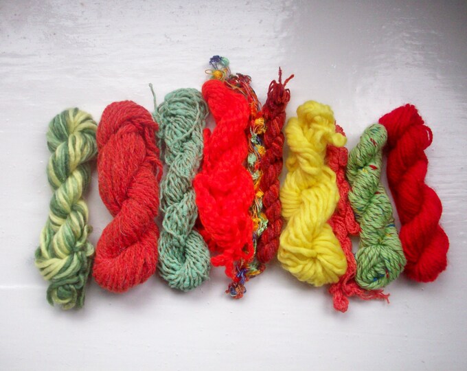Grab Bag Assorted Yarn 50g GBJA1 Orange, Green, Yellow, SPRING Etsy