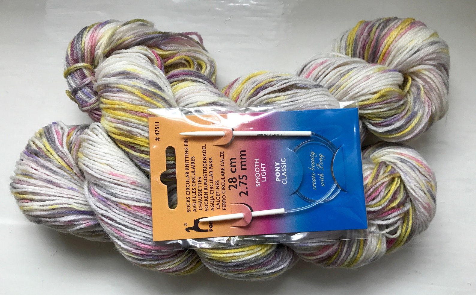Sock Yarn Kit Unique Hand Painted Merino Purple Gold Crocus Etsy