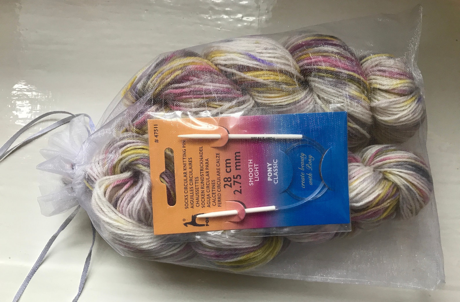Sock Yarn Kit Unique Hand Painted Merino Purple Gold Crocus Etsy