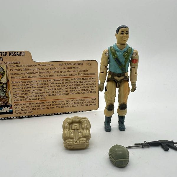 Airborne V1 100% Complete G.I. Joe 1983 Hasbro Vintage Action Figure