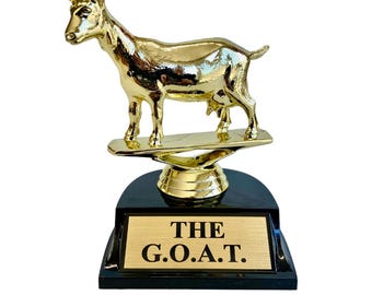 Le trophée de la chèvre. Trophée G.O.A.T le plus grand de tous les temps. Trophée de reconnaissance amusant pour le patron, les collègues de travail, les amis.