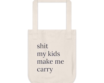 Bolso de tela de algodón orgánico / Bolso divertido para mamás y maestras