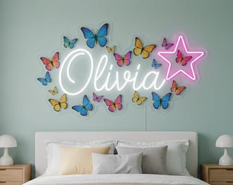 Custom Neon Sign For Kids Room, Custom Name Neon Sign, Personalized Gift For Kids, Custom LED Sign Wall Decor, Christmas Gift, Neon Light