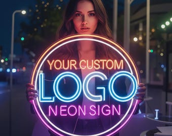 Custom Logo Neon Sign, Personalized LED Business Sign, Custom LED Logo Light, Shop Name Sign, Handmade Neon Light, Bar Sign, Christmas Gift