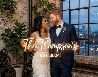 Custom Wedding Neon Sign, Personalized LED Name Sign for Wedding Reception, Mr and Mrs Neon Light, Bridal Shower Decor, Wedding Backdrop