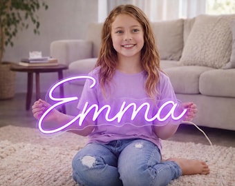 Custom Name Neon Sign, Kids Room Decor, Personalized LED Light, Birthday Gifts for Kids, Bedroom Neon Sign Custom, Wall Decor, LED Light