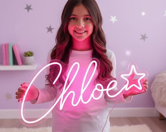 Custom Name Neon Sign, Kids Room Decor, Personalized LED Light, Birthday Gifts for Kids, Bedroom Neon Sign, Custom LED Sign Wall Decor