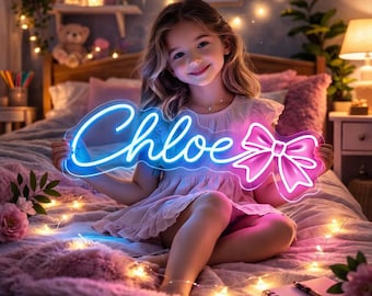 Custom Neon Sign for Kids Room Decor, Neon Name Sign, Custom Led Sign Wall Decor, Custom Led Light Bedroom Decor, Personalized Gift