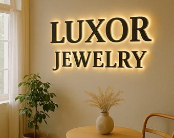 Benutzerdefiniertes Business Logo-Zeichen, Metall-hinterleuchtetes Schild, LED-Metallschild, Storefront-Schild, beleuchtetes Logo-Schild, Firmenschild, Business-Schild