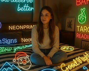 Custom Neon Sign | Neon Signs | LED Name Neon Sign | Wedding Signs | Family Name Neon Sign | Personalized Gifts | Home Decor | Wall Decor